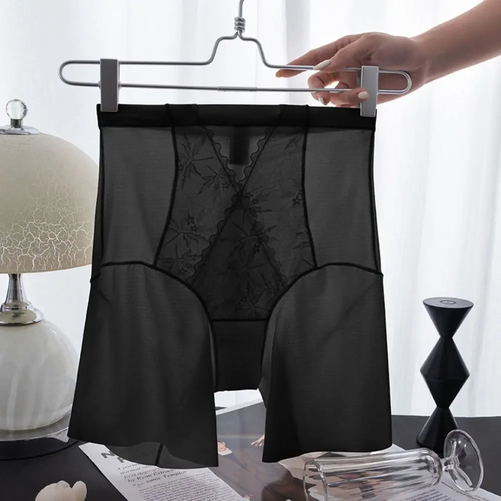 Mode Ultra-mince glace soie culottes taille haute Transparent bout à bout slips Shapers Shorts ventre contrôle sous-vêtements été