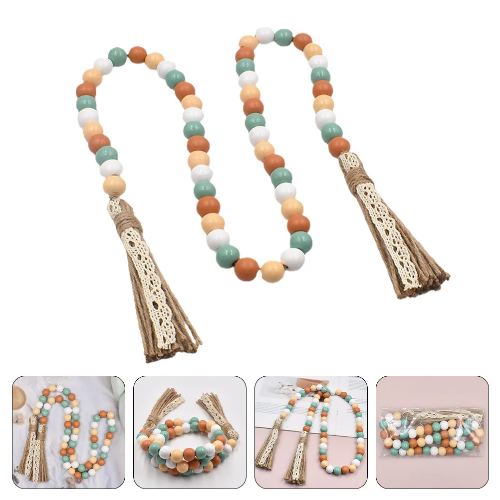 Beaded Cords for Tiered Tray Tassel Beads Skull Rope Pendant Rural Colorful Ornaments