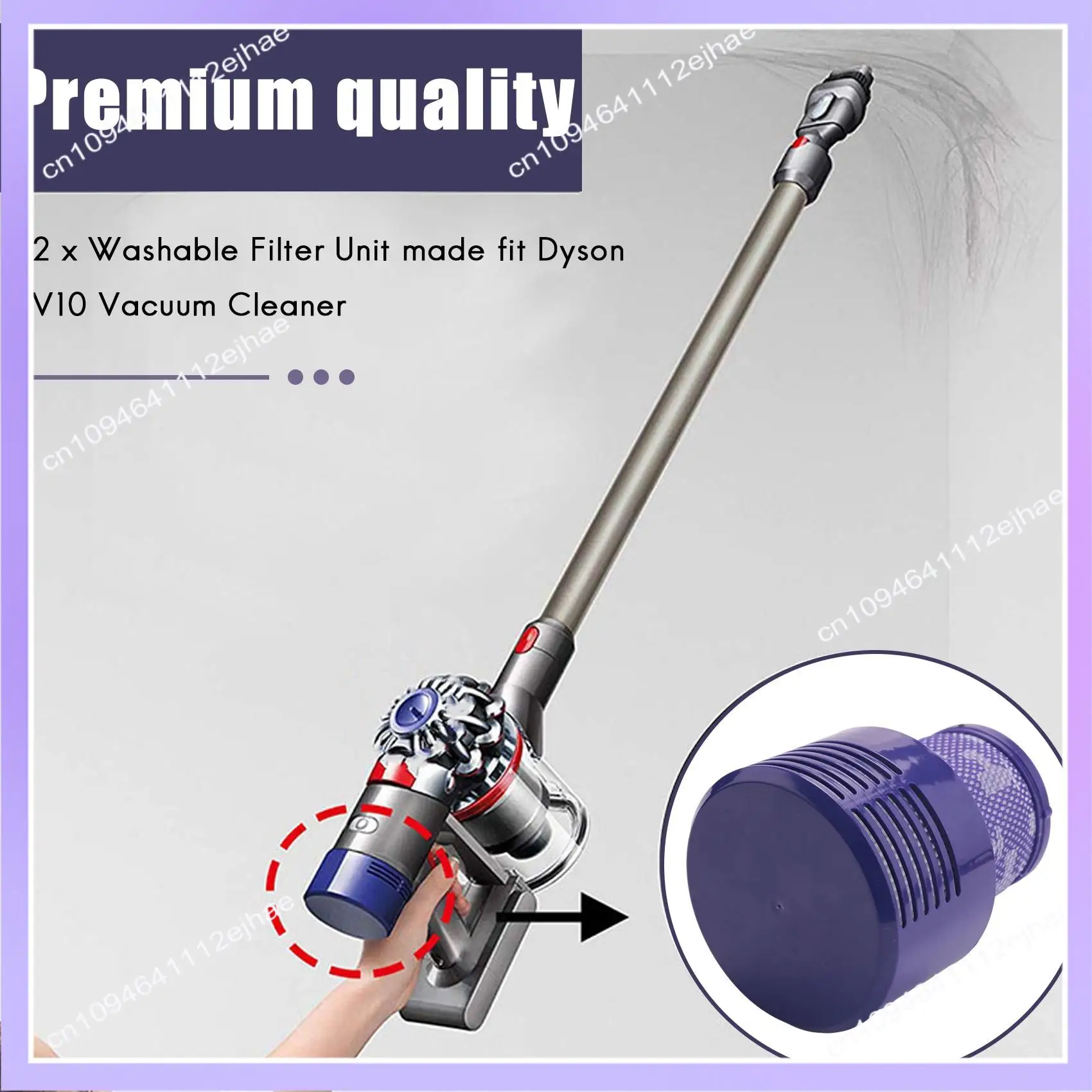 N83R Washable Filter Unit For Dyson V10 SV12 Cyclone Animal Absolute Total Clean Vacuum Cleaner (Pack Of 2)