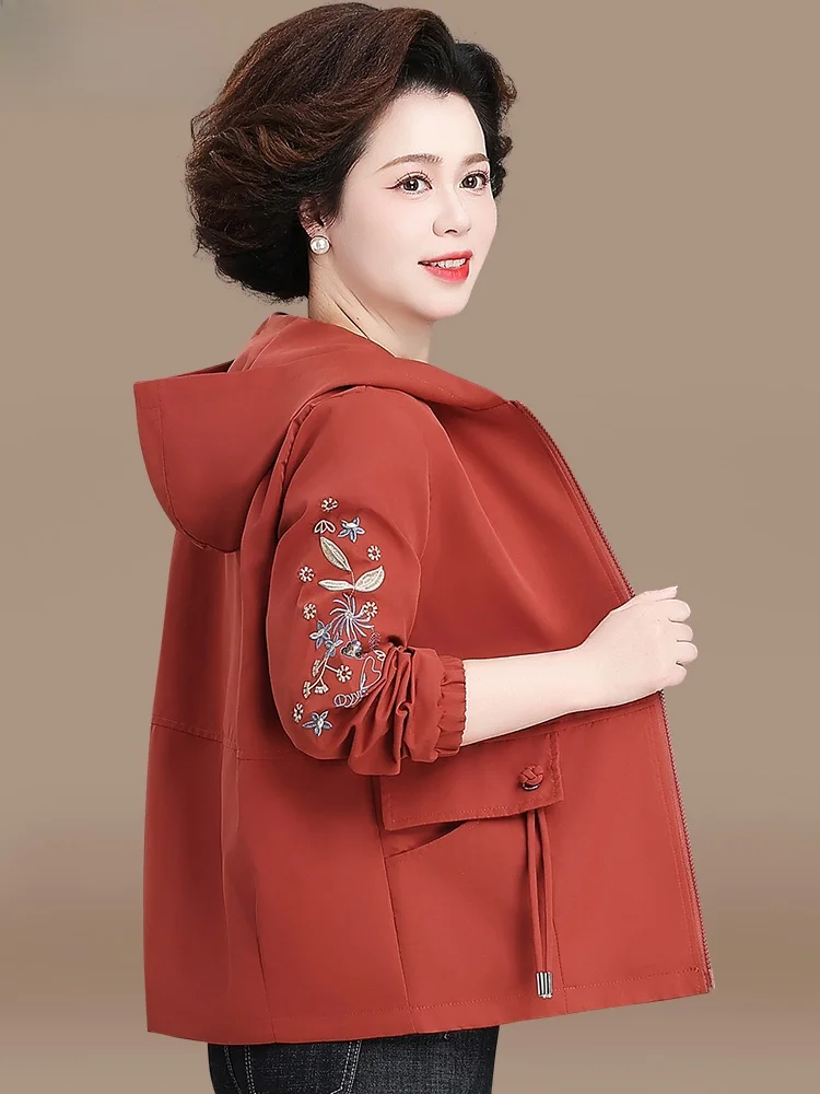 

Ветровка Sli Spring для женщин старше 50 лет, модная ветровка больших размеров в корейском стиле, свободного кроя