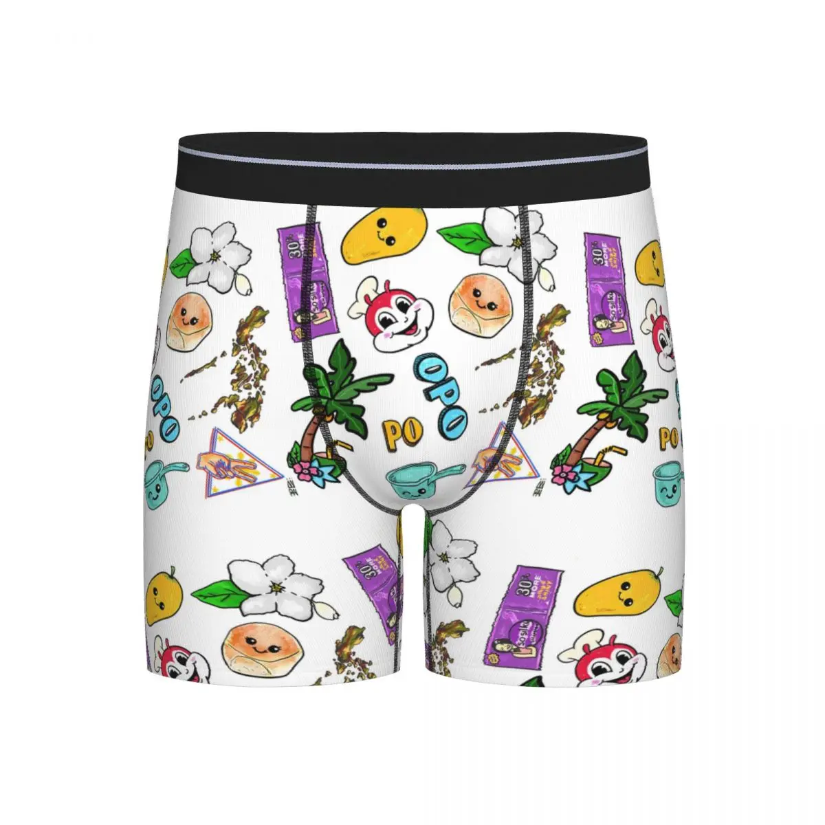 

Long Boxer Underpants Shorts FILIPINO PINOY THINGS TABO JOLLIBEE KAWAII Panties Men Breathable Underwear for Homme Man Gift