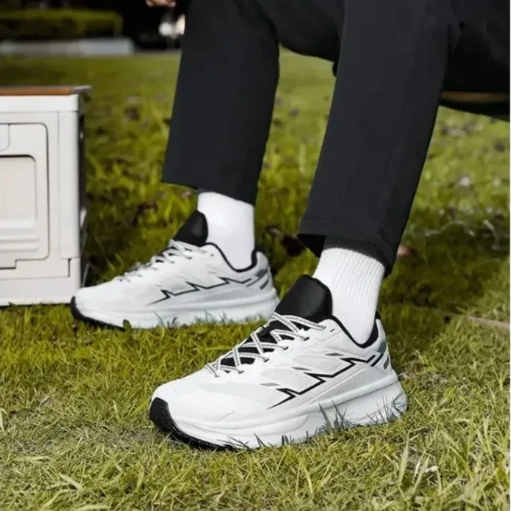 2025 جديد المشي لمسافات طويلة والجري في الهواء الطلق أحذية رجالية الرجعية حذاء كاجوال تنفس عصري ومريح 39-48 ثلاثي الألوان #4