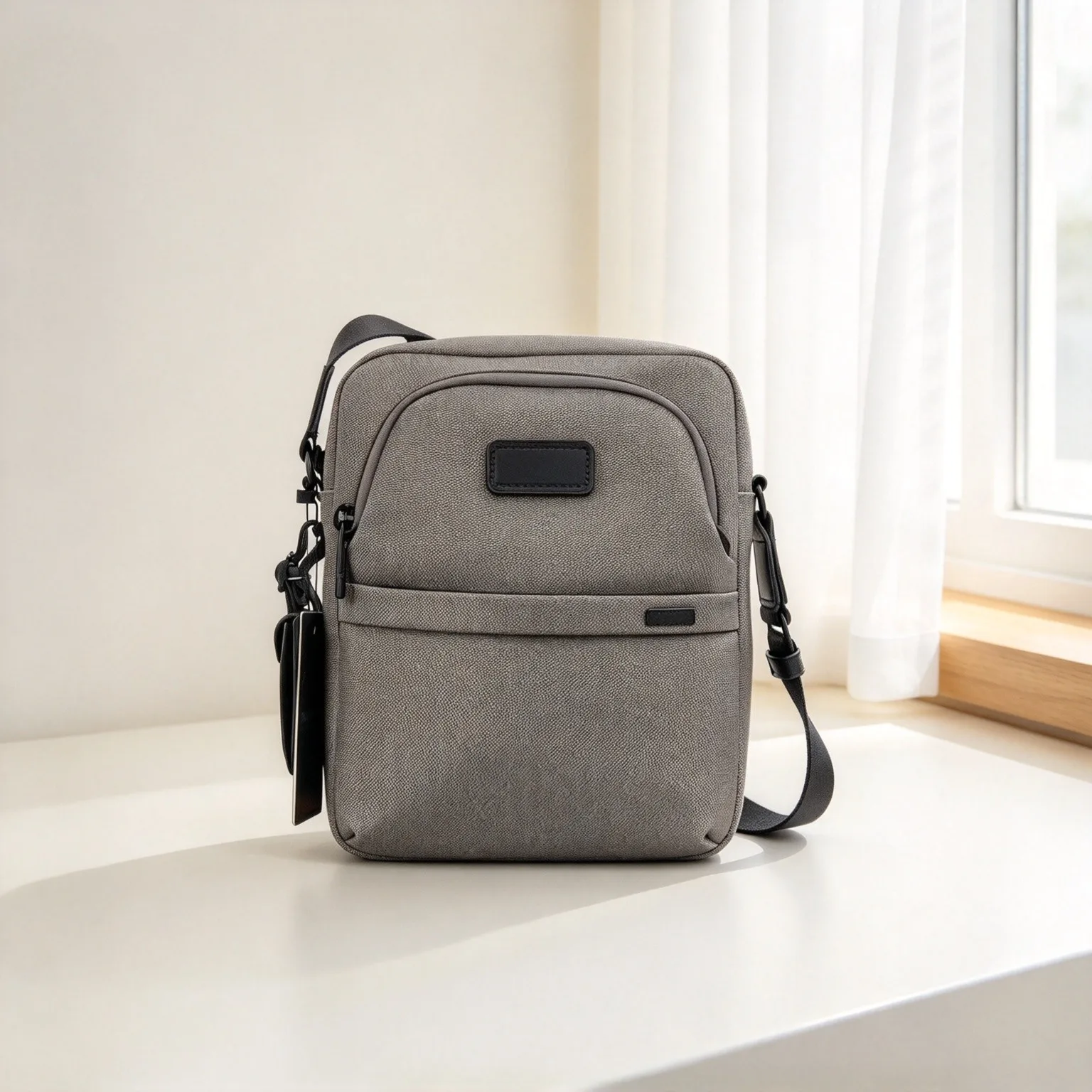 Large Capacity Lightweight Nylon Crossbody Bag for Men, Single Shoulder Sling Bag for Business Commute
