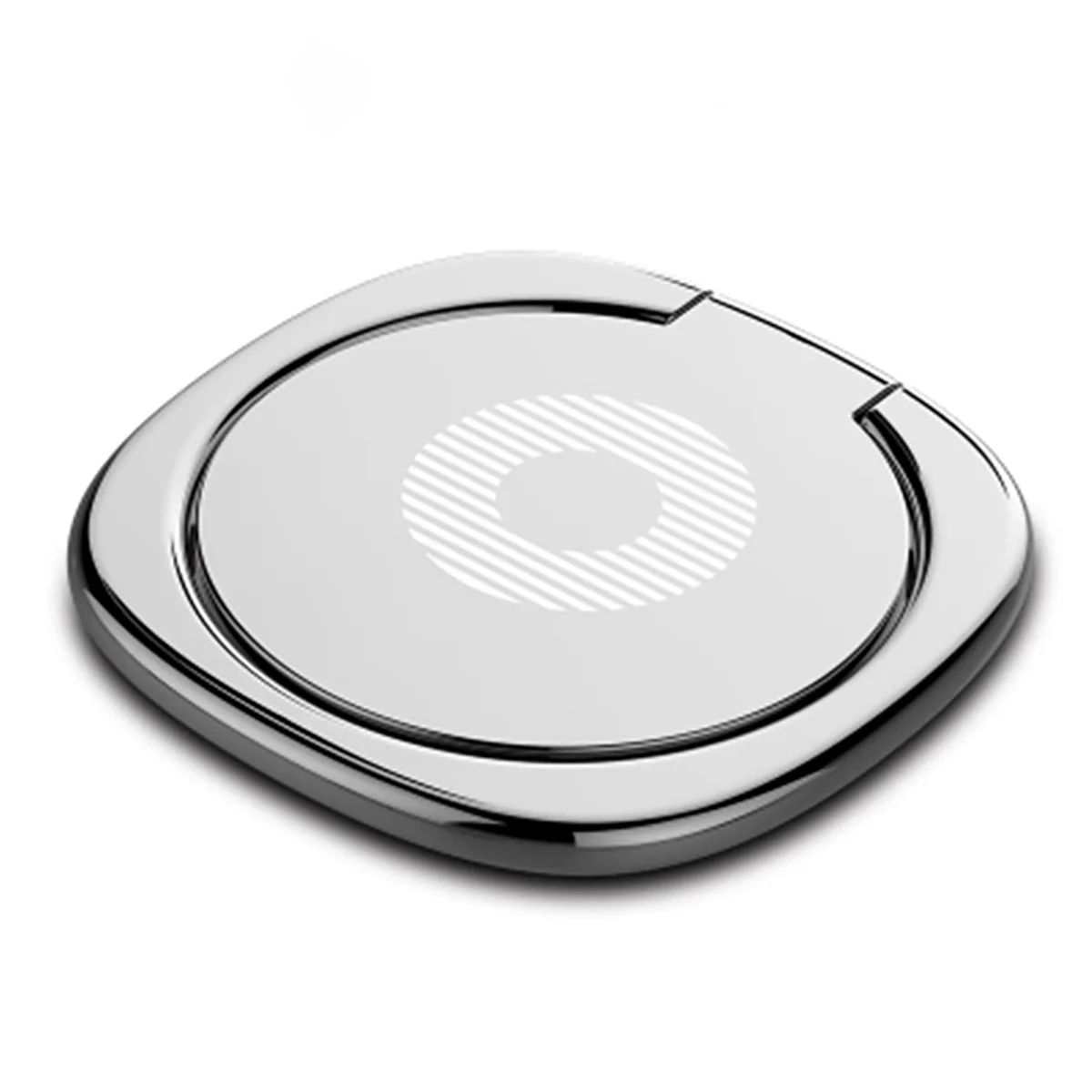 360 ° Rotating Car-Mounted Magnetic Phone Ring Holder, Zinc Alloy Multifunctional Foldable Lazy Desktop Ring Stand