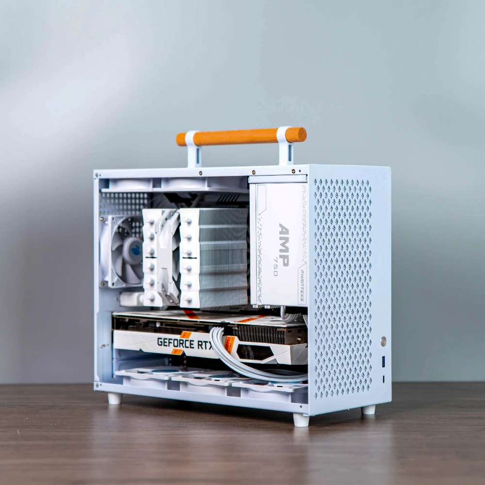 

Высококачественный корпус ITX для графического процессора: совместимый с RTX 4090, поддерживает блоку питания ATX и материнскую плату MATX/ITX, сверхкомпактный портативный корпус для ПК формата A4 P80