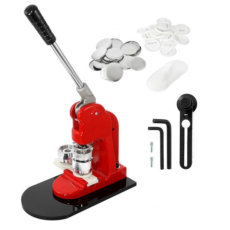 25-58mm Button Maker Kit 1000Pcs Button and and Circle Cutter Badge Maker Machine DIY Button Badge Makers Press