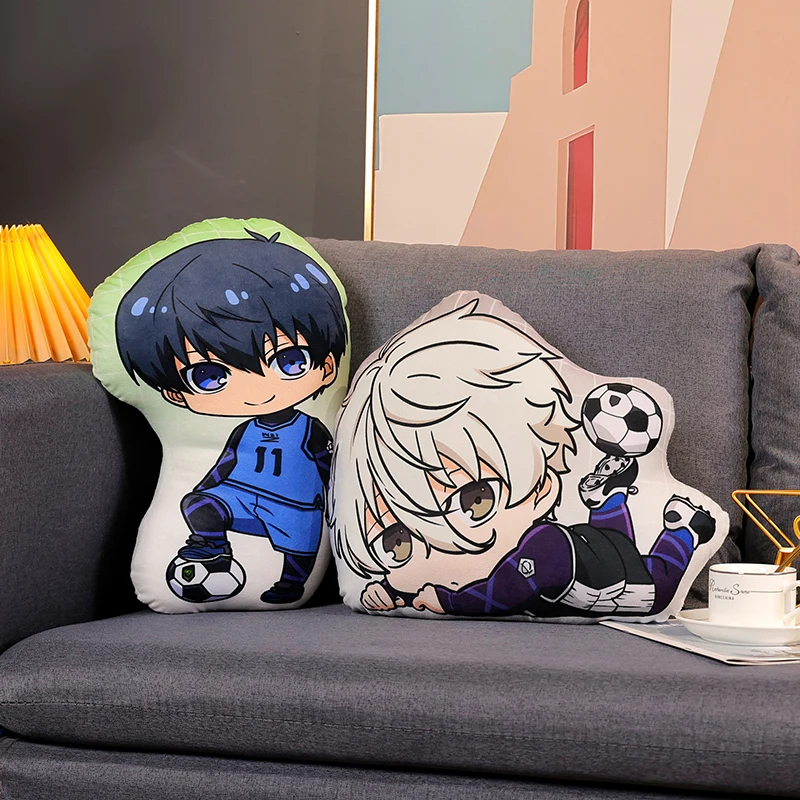 BLUE Lock Anime Plush Toy Pillow Isagi Yoichi Nagi Rin Chigiri Reo BLUE Lock Figure Bachira Meguru Plush  Dolls Birthday Gift