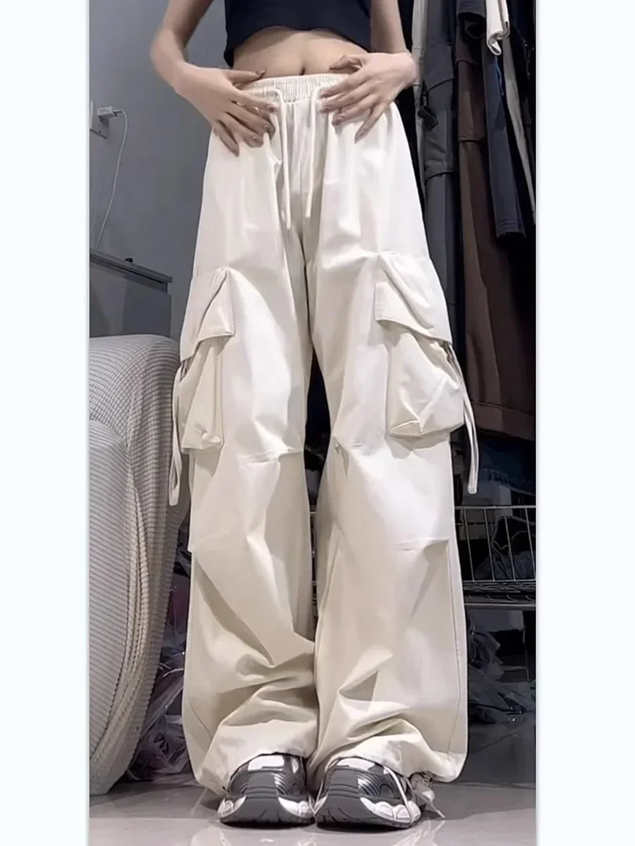Neue Sommerhose für Teenager-Mädchen, locker geschnitten, mit hohem Bund und weitem Bein, für Studentinnen, gerade geschnittene Hose, sportliche, bodenlange Freizeithose für Damen. – Detail 22