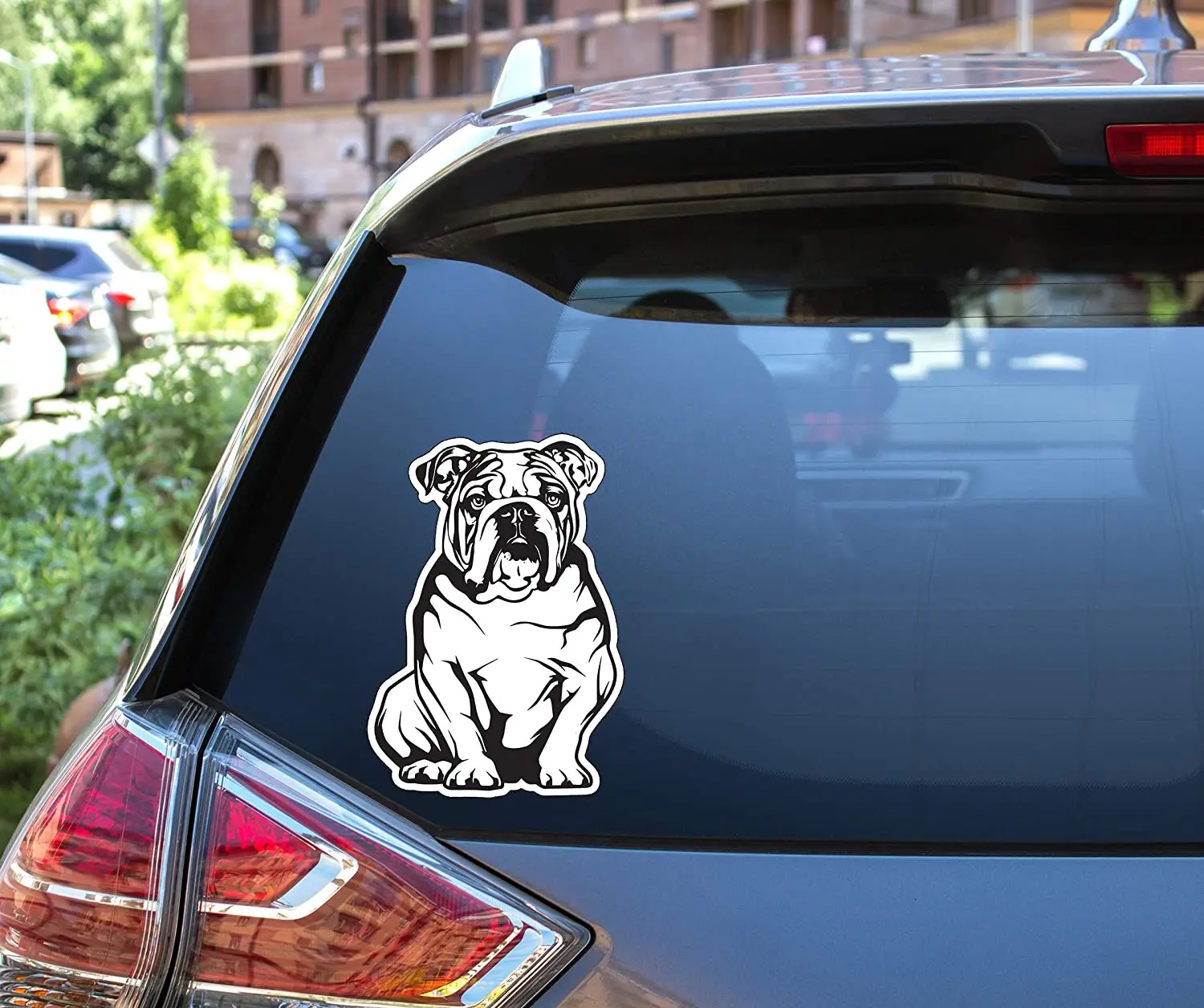 Lovely Personality English Bulldog Decal - Dog Bumper Sticker - Perfect for Laptops Tumblers Windows Cars Trucks Walls