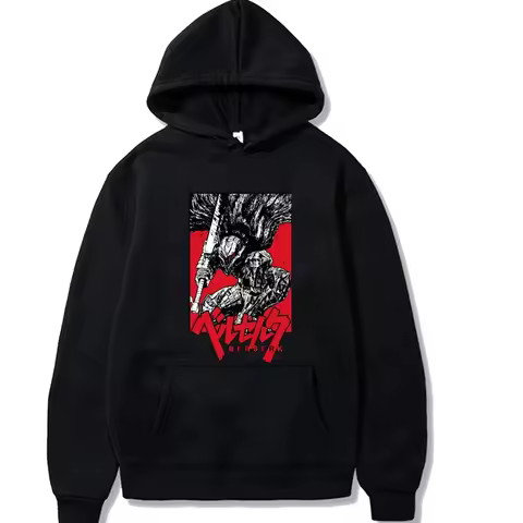 2021 Japanese anime Berserk Guts Hoodies Sweatshirt Cartoon Long Sleeve Loose Hip Hop Fashion Uniex Cloths Manga hoodies
