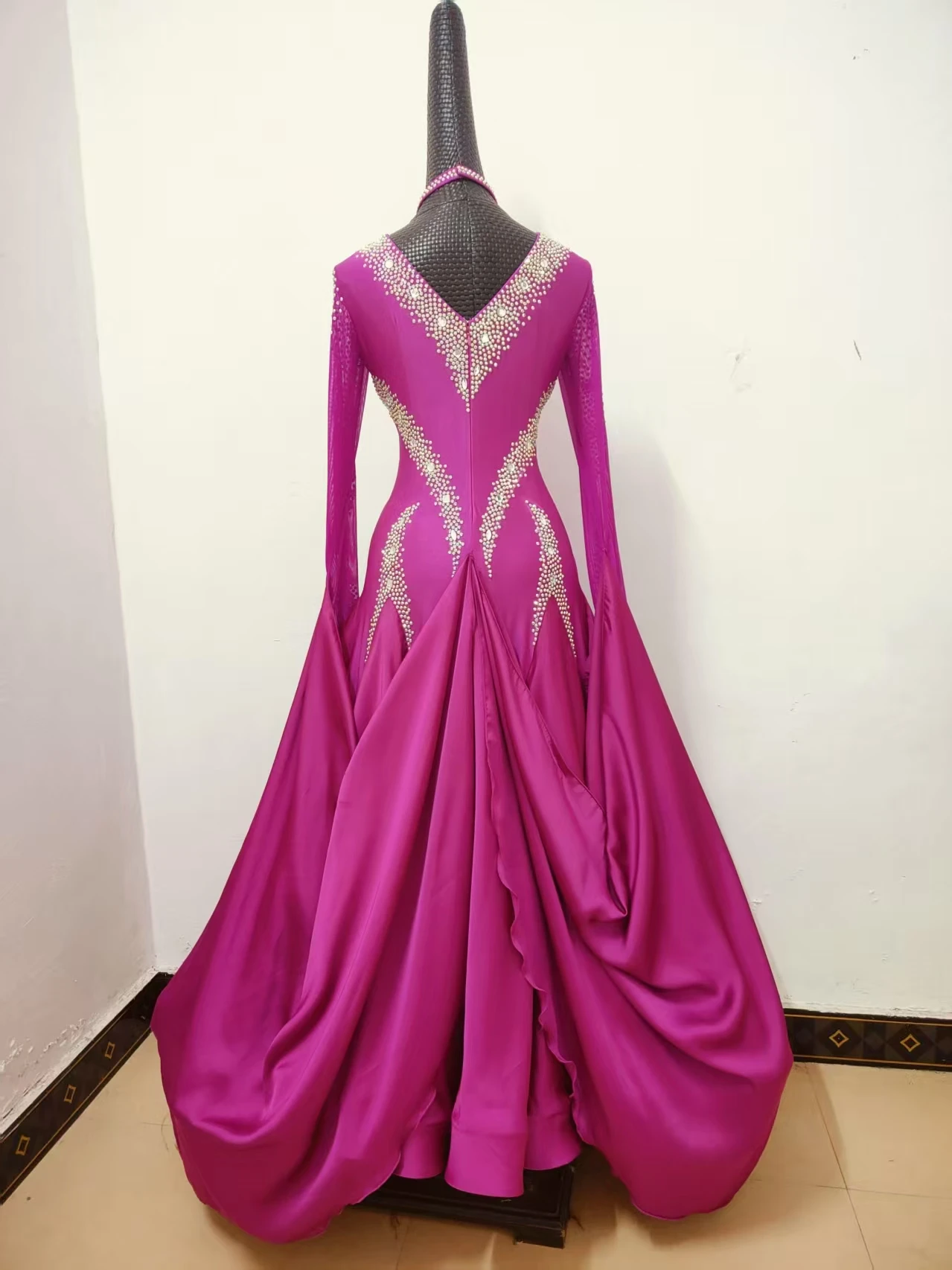 Nach Maß Ballsaal Wettbewerb Tanz Kleider Frauen Standard Ballsaal Rock Erwachsene Elegante Walzer Gesellschaftstanz Kleid