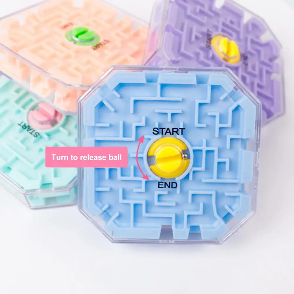 3D Magic Maze Puzzle Fidget Toy Classic Transparent Visible Portable Gravitation Memory Sequential Maze Game For Child Toy Gift