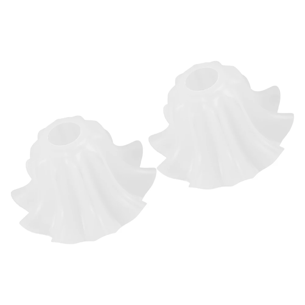 

2pcs Acrylic Lily Of The Valley Flower Lamp Shade White Scalloped Design For Ceiling Floor Pendant Table Wall Sconce Lighting