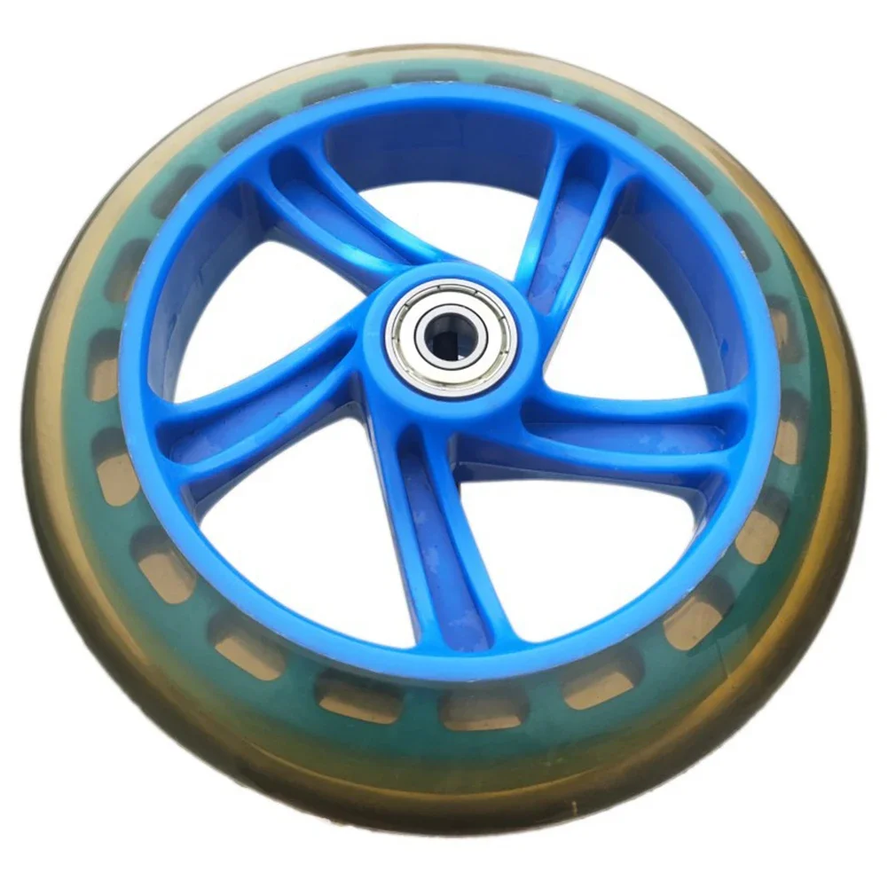 

2pcs Scooter Wheel 5 Inch Universal Wheels Wheelchair Front Wheels Bearing 125mm No Slip PU Wheel Children's Scooter Parts