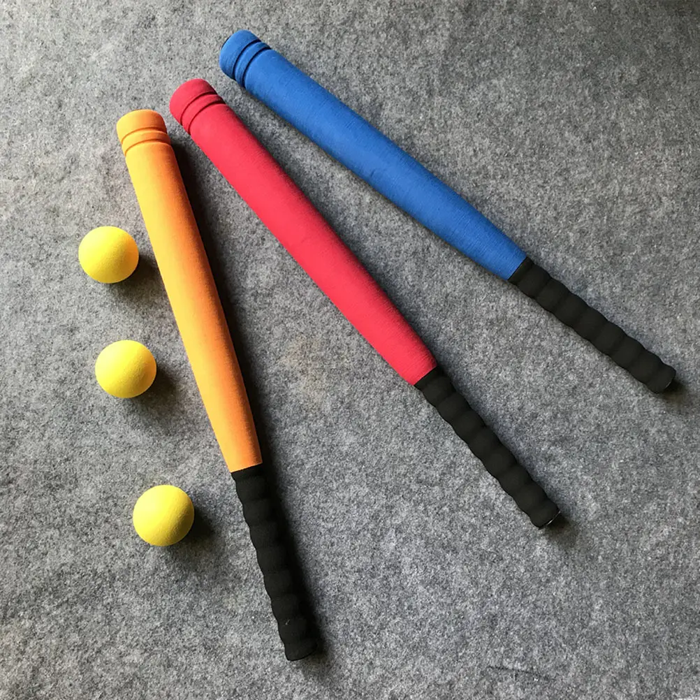 

2 Pcs Toddler Sponge Baseball Bat Child Kids Sports Toys Children’s Eva Foam Balls
