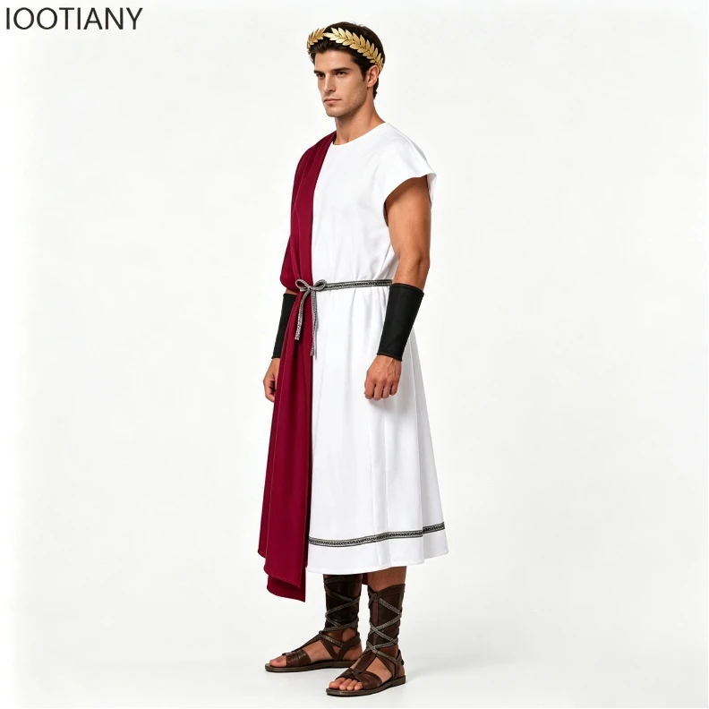 Costume Grec Antique Homme avec Ceinture et Brassards – photo 3