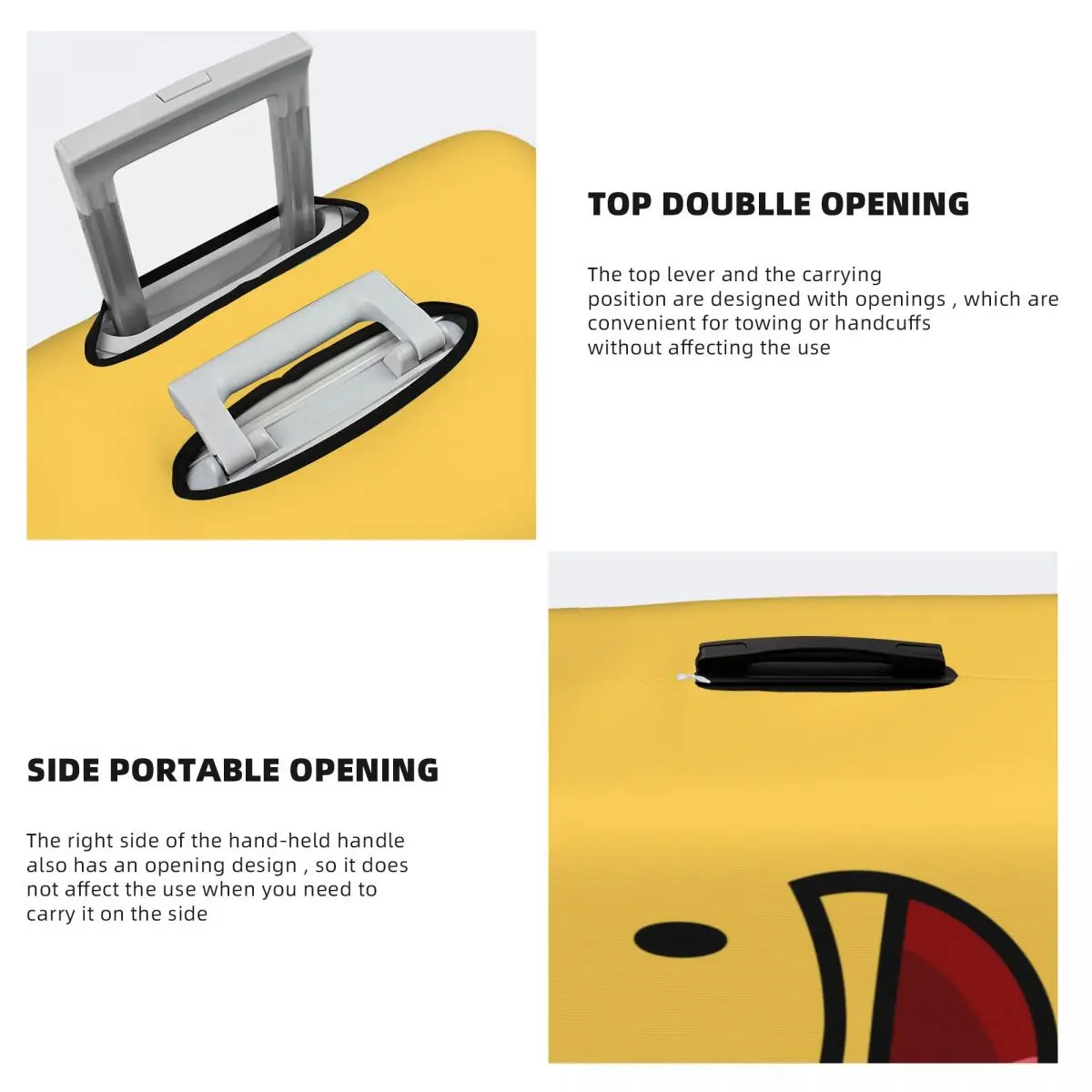 BFDI Big Smiley Face Funda protectora para maleta Fundas protectoras elásticas para equipaje de viaje para 18-32 pulgadas