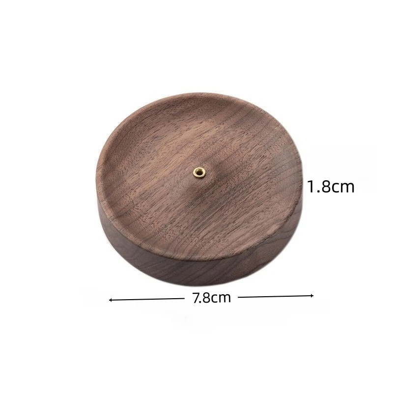Räucherstäbchen aus massivem Holz, handgefertigt, Teezeremonie, runder Räuchergefäß, Adlerholz-Tabletthalter, Aschefänger, Schüssel, Räuchergefäße – Detail 1