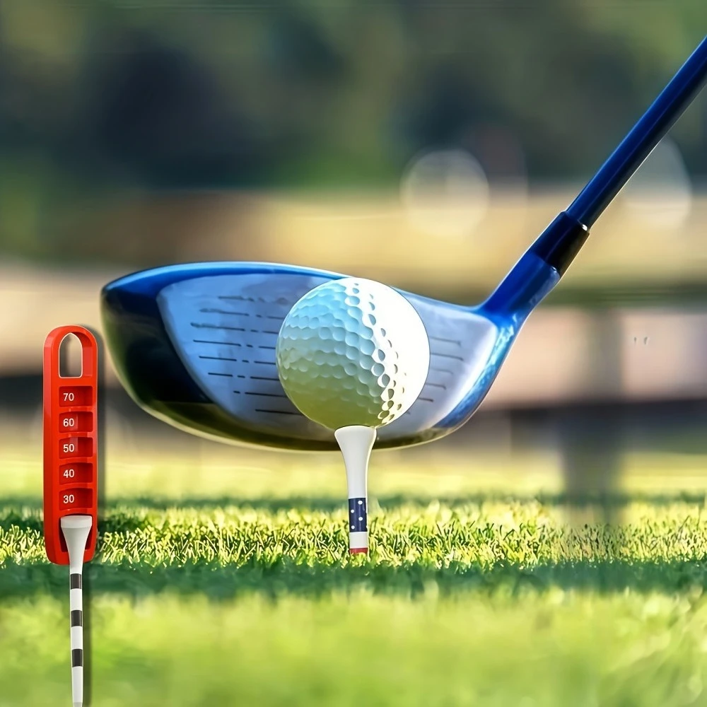 

3D Printed Golf Tee Elevator Height Gauge Adjustable Portable Setter for Precise Placement (20-70mm), Durable Training Accessory