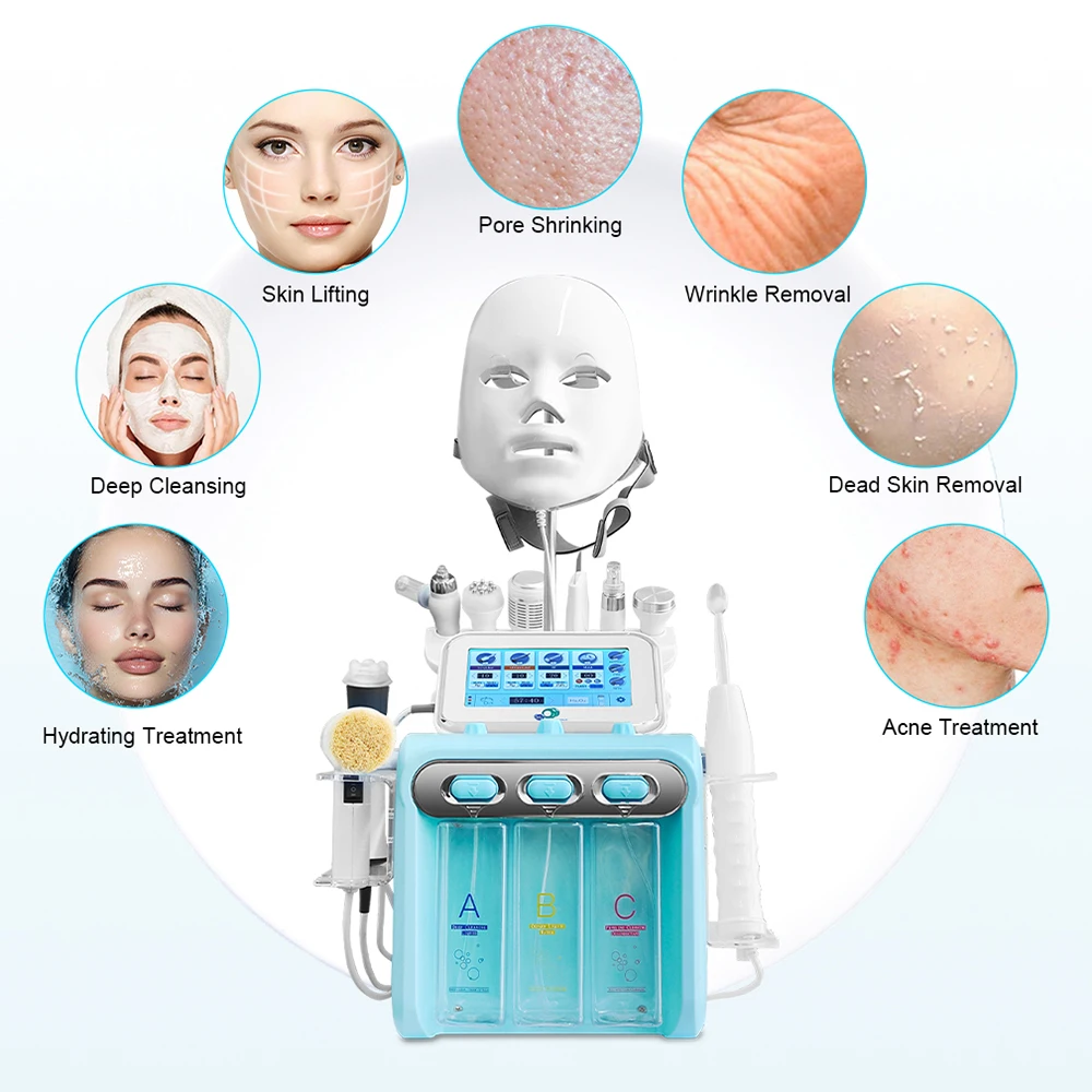 10in1 Hydro Facial Microdermabrasion Machine Hydro Dermabrasion RF Bio-lifting Spa Facial  Water Dermabrasion Beauty machine