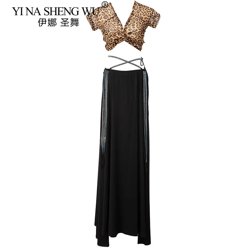 Belly Dance Costume Ladies Sexy Top Elegant Split Long Skirt Oriental Dance Practice Performance Training Suit Clothing forWomes