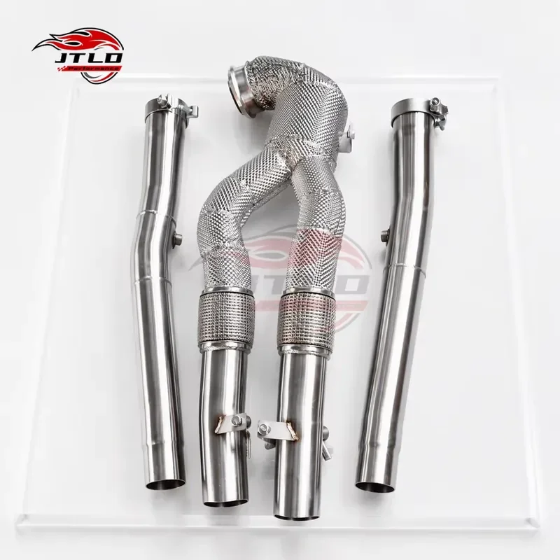 JTLD 304 Stainless Steel High Performance Exhaust Downpipe for Audi RS3 8Y with Heat Shield Upgrade 200 Cells EURO5