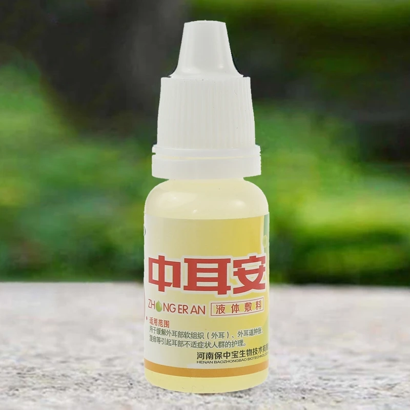 10ml Herbal Ear Nourishing Drops Acute Otitis Media Tinnitus Cleaning Liquid Dropship