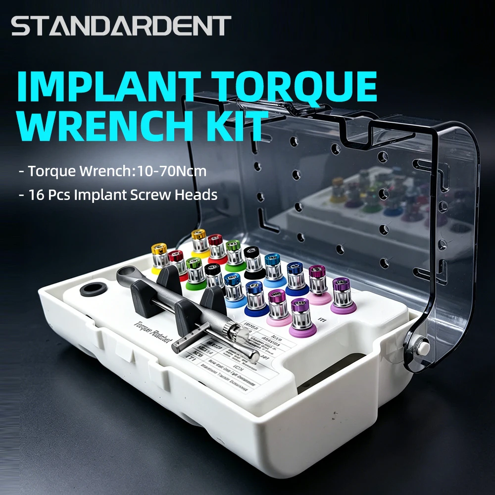 STANDARDENT Dental Universal Implant Torque Screwdrivers Wrench Dental Implant Restoration Tool Kit 10-70NCM