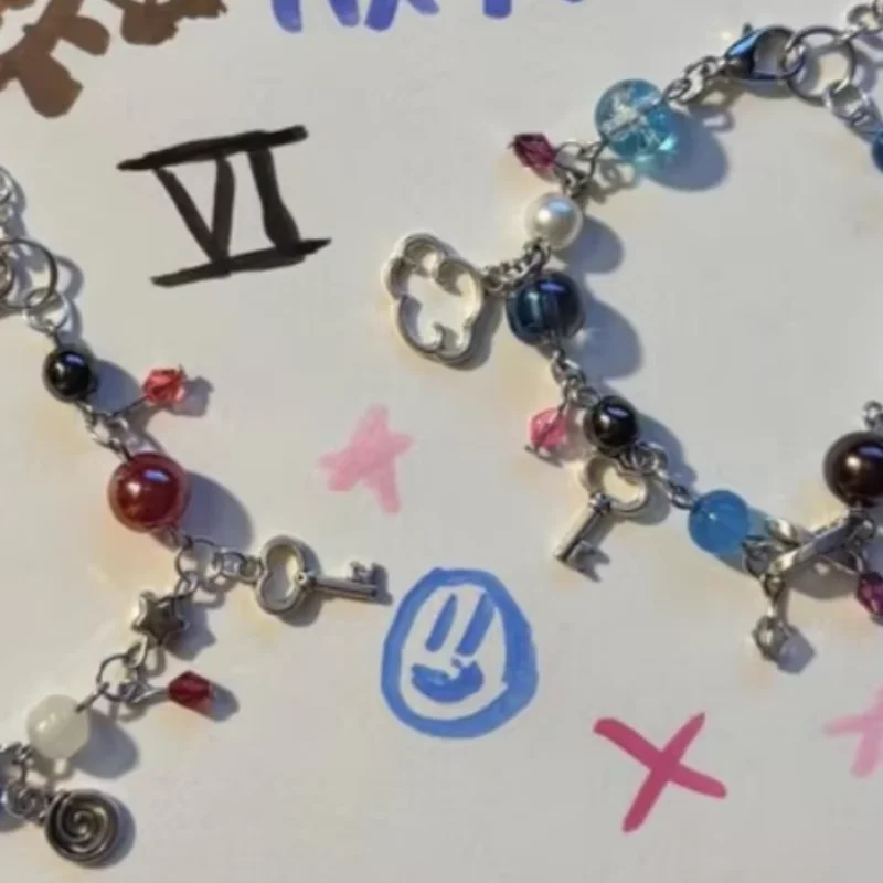 inspired Jinx and Vi matching  Beaded Bracelets
