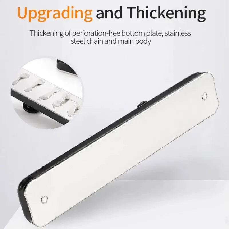 1PCS Door Chain Lock Stainless Steel Security Chain Anti-theft Door Latch Buckle for Home Hotel Apartment Screw Guard Accessorie
