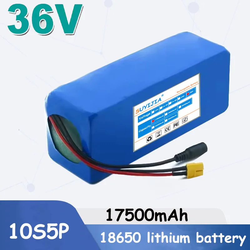 

17.5ah batterie lithium-ion haute puissance 36V 18650 10S5P 18650 avec grande capacité adapté au chargeur BMS