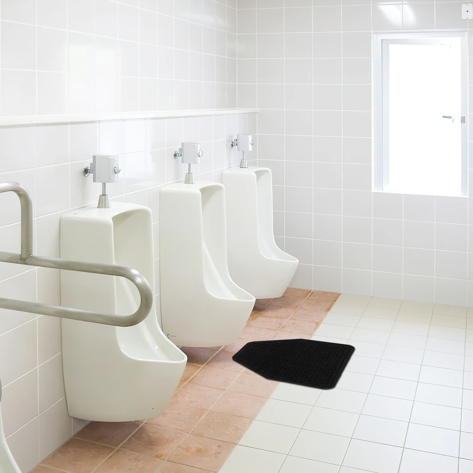 

Non Absorbent Urinal Floor Mat for Men Bathroom Reusable Large Size Color Anti Skid Toilet Standing Pad