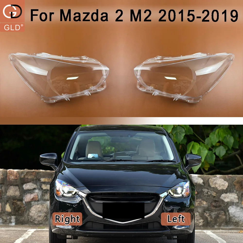 Für Mazda 2015 2016-2019 2 M2 Transparente Lampenschale Vordere Scheinwerferabdeckung Scheinwerferglas Plexiglas Auto-Ersatzteile