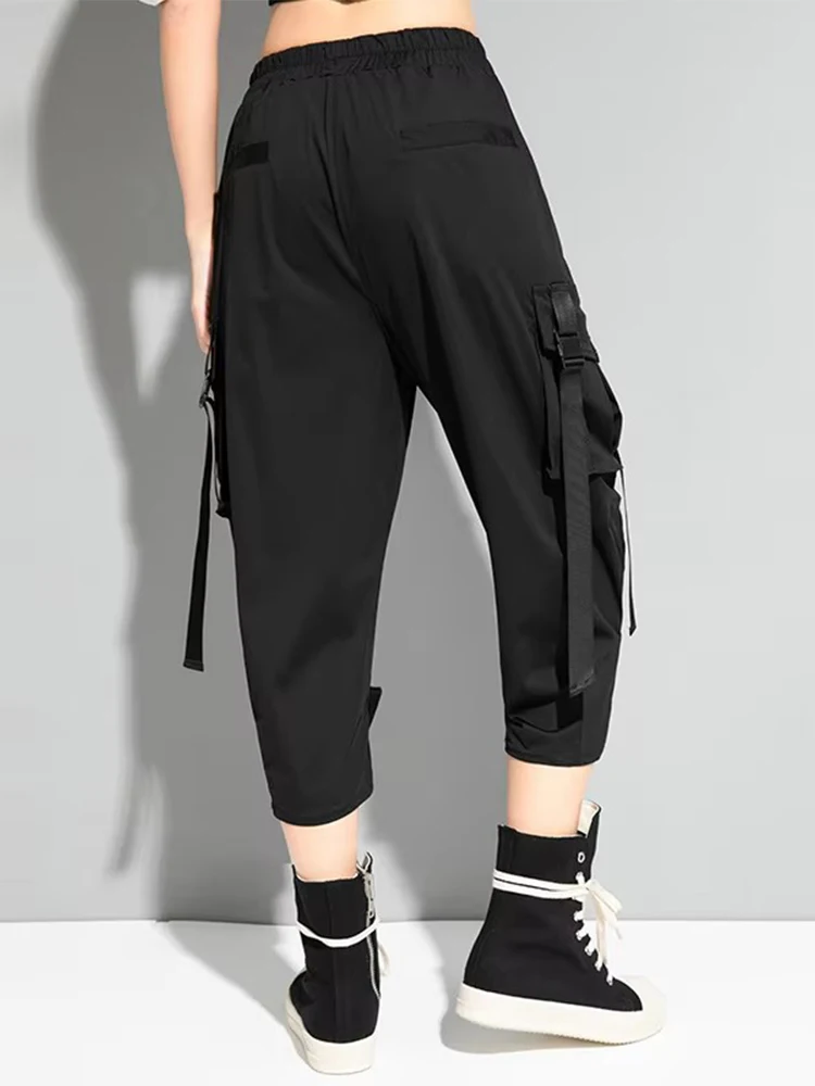 Amax luluE European 2024 Summer Fashion Womens Punk Casual Trousers Ladies Fitness Loose Harem Pants Females Hip Hop Pantalons