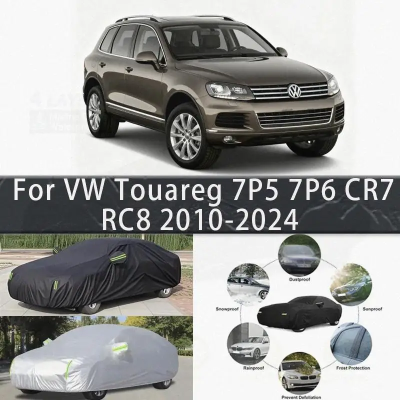 

Для VW Touareg 7P5 7P6 CR7 RC8 2010 2024 Защита на открытом воздухе Водонепроницаемый Пылезащитный Полный аналогичный солнцезащитный козырек Снежный чехол Автомобильные чехлы