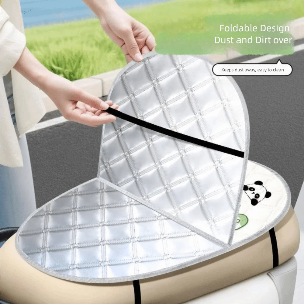 การ์ตูนไฟฟ้าจักรยานที่นั่งกันน้ําBreathableเบาะรถจักรยานยนต์ป้องกันแสงแดดAnti-scalding