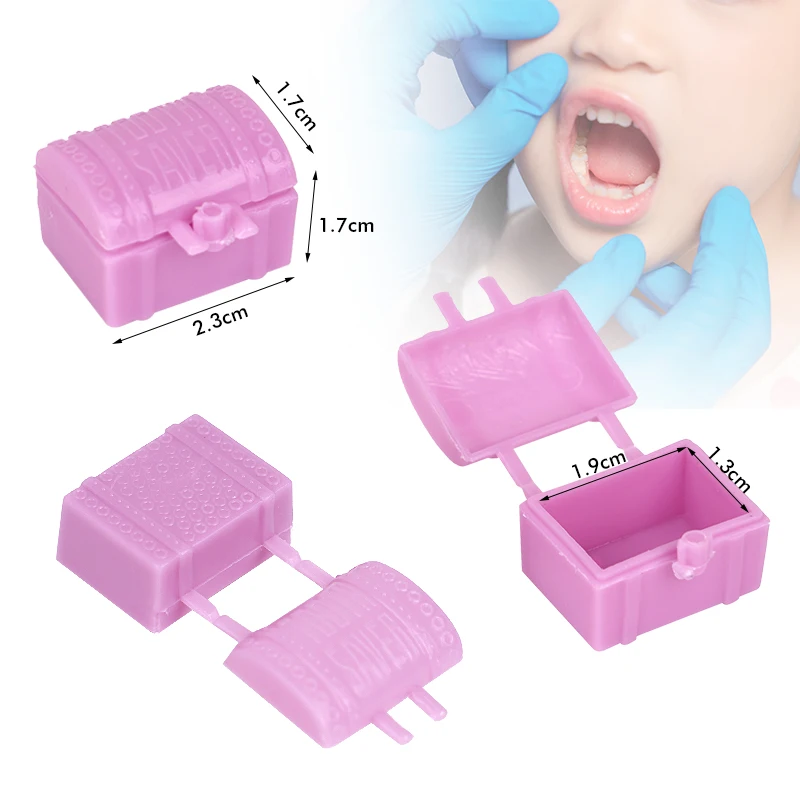 10Pcs/30pcs Dental Kid Tooth Box Treasure Shape Baby Child Milk Teeth Holder Box New Deciduous Teeth Boxes Dentist Gift Souvenir