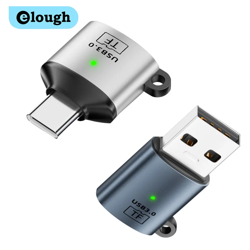 Leitor de Cartão TF Mini USB 3.0 Tipo C de Alta Velocidade, Adaptador USB para TF, Leitor de Cartão Inteligente para Samsung Xiaomi Huawei
