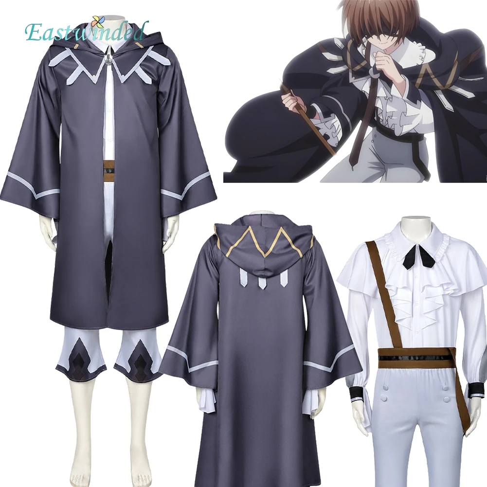 

Kunon Gurion Cosplay Costume Sorcerer Kunon Can See Magic Robe White Shirt Outfits Halloween Clothing Suits Carnival Adult Men
