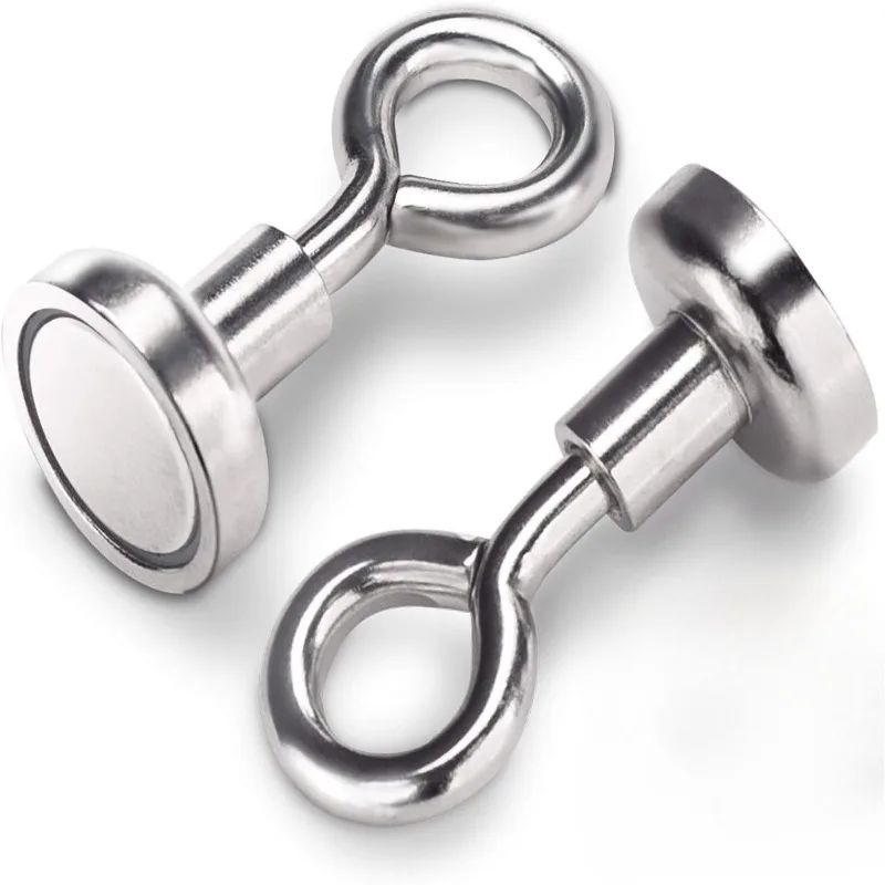 Multi-Purpose Magnets Hooks Wall Mounted Storage Hooks Heavy Duty Hole Eyebolt Magnetic Hooks Home Kitchen Towel Holder Rack