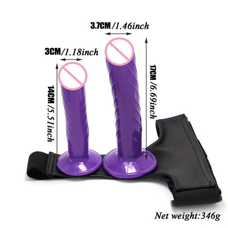 Doppel Penis Realistischer Dildo Strapon Ultra Elastischer Harness Gürtel Strap on Big Dildo Erwachsene Sex Spielzeug für Frau Lesben Sex Spielzeug