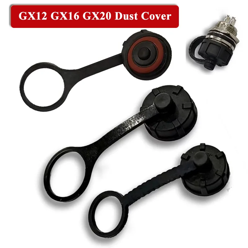 GX12 GX16 Connector Dust Cover GX12 GX16 GX20 Aviation Plug Socket Plastic Threaded Cap Waterproof & Dustproof Anti-Lost Design