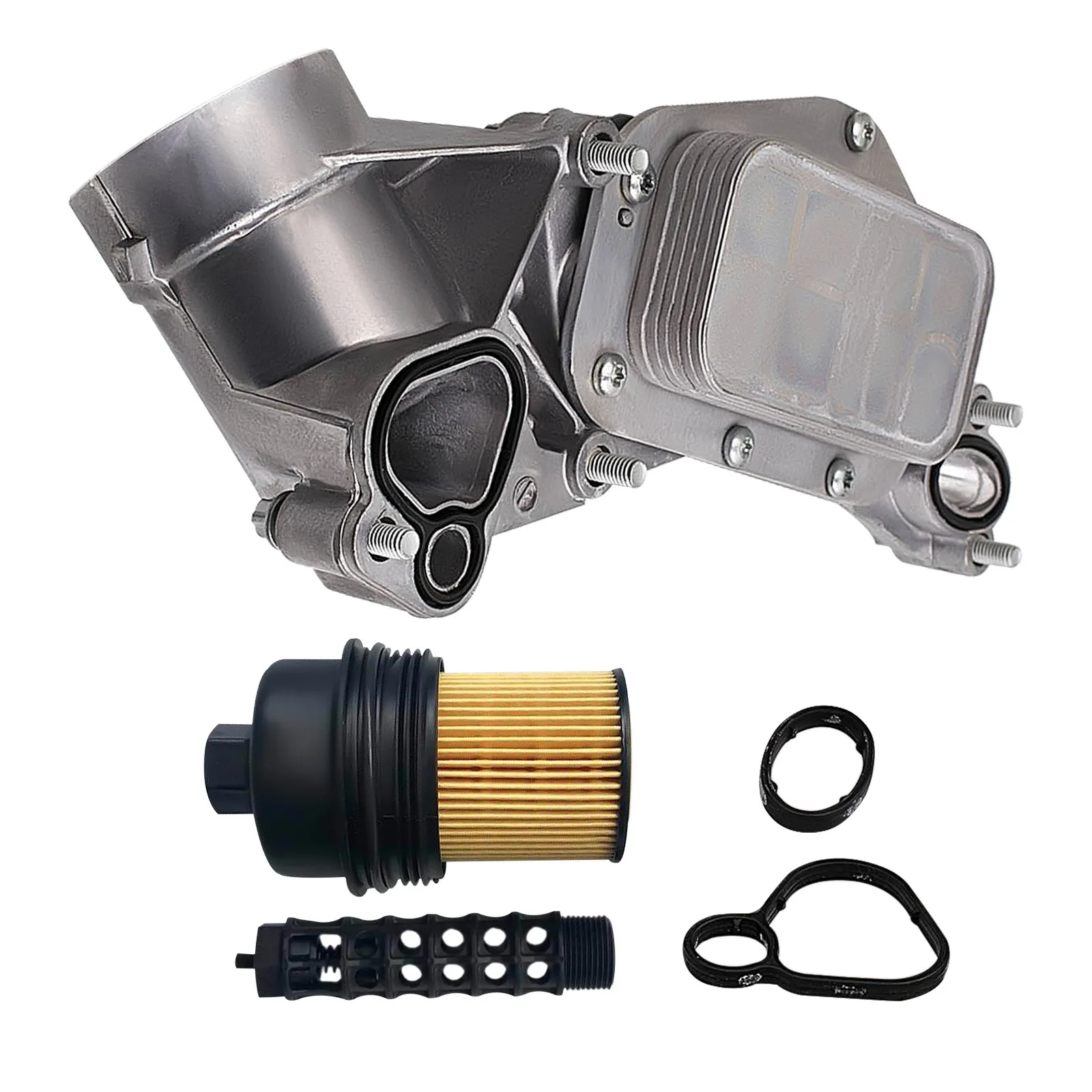 Engine Oil Cooler w/ Filter Assembly For GMC Chevy Cruze Sonic Pontiac 4 Dor view 4