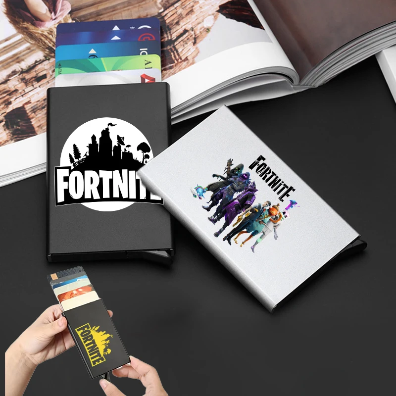 

Новый RFID-кошелек FORTNITE: умный, тонкий, металлический, для мужчин и женщин, с выдвижным механизмом, маленький кошелек-портмоне, подарок