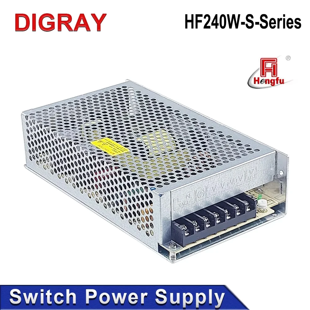 

DIGRAY Hengfu HF240W-S-Series DC Transformer, AC 220V to DC 5V 12V 15V 24V 27V 36V 48V Single Channel Switching Power Supply