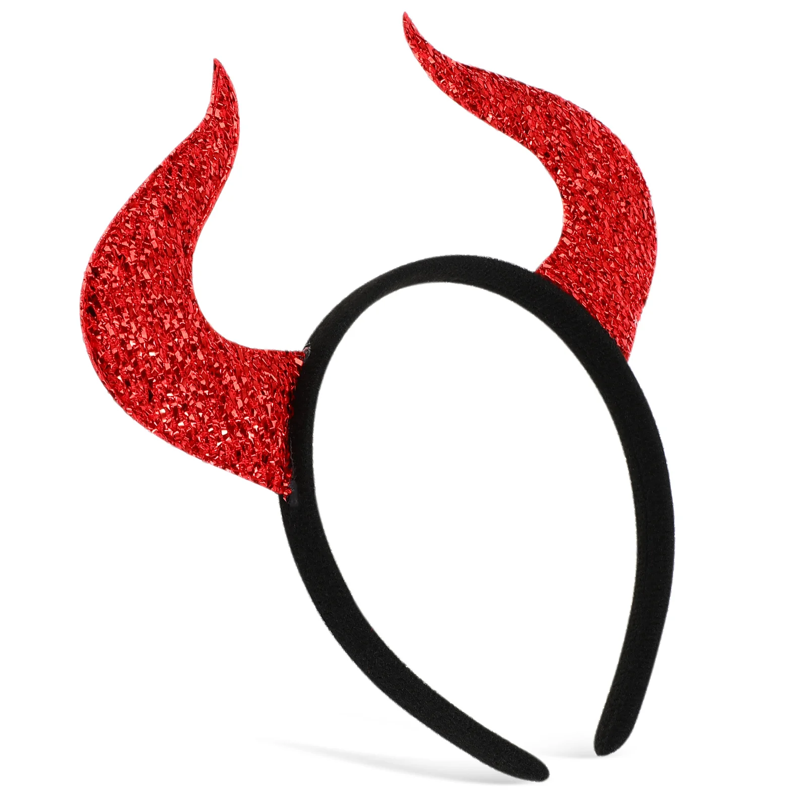 

Demon Horn Headband Halloween Costume Accessory Comfortable Durable Large Size Bright Cosplay Hair Ornament