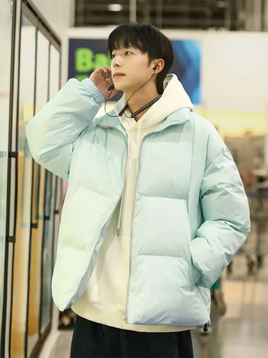 فضفاضة تناسب Thiened القطن Jaet الوقوف طوق الخبز Sle المرأة معطف بسيط الكورية الأمريكية لون نقي شتاء وصول جديد #4