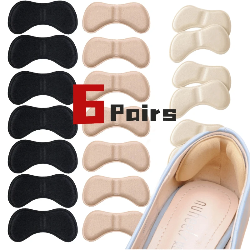 1/6 คู่ Heel Insoles Patch บรรเทาอาการปวด Anti-Wear Cushion Pads Feet Care Heel Protector กาวสติกเกอร์รองเท้าใส่พื้นรองเท้า