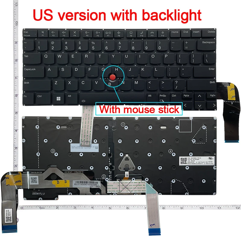 US Keyboard For Lenovo Thinkpad T14s Gen 2 2021 P1 Gen 4 X1