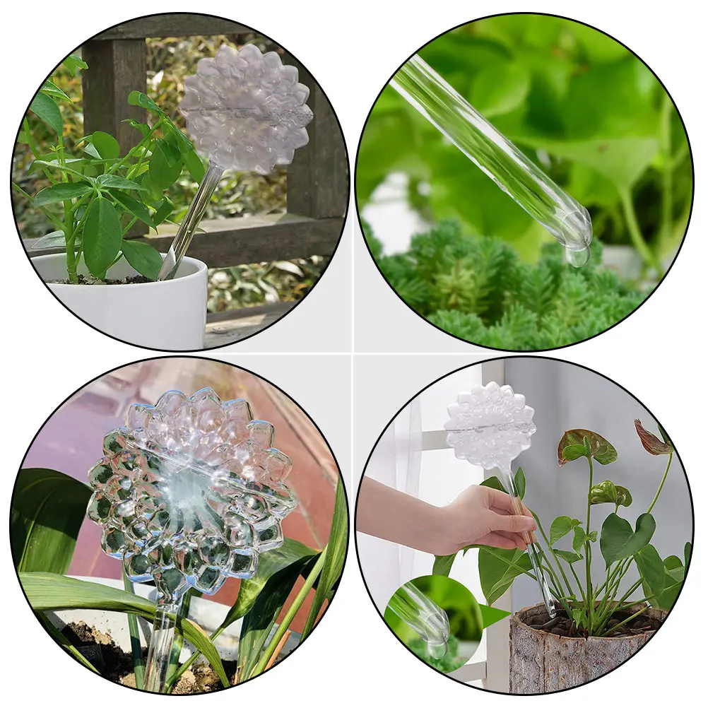 

1Pcs Automatic Glass Watering Device Self-Watering Irrigation Sprinkler for Indoor Outdoor Potted Plants Hanging Patio Plants